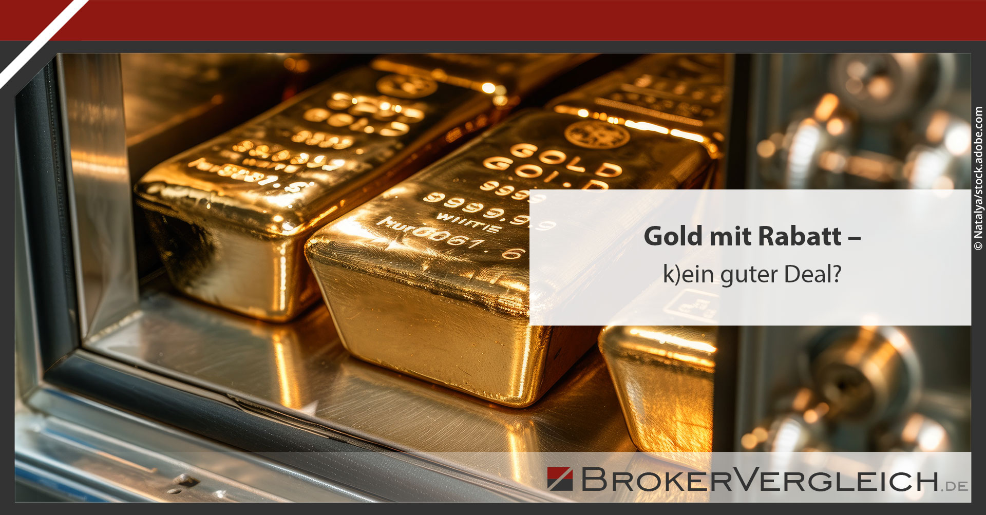 Social Media Grafik zur News Gold mit Rabatt