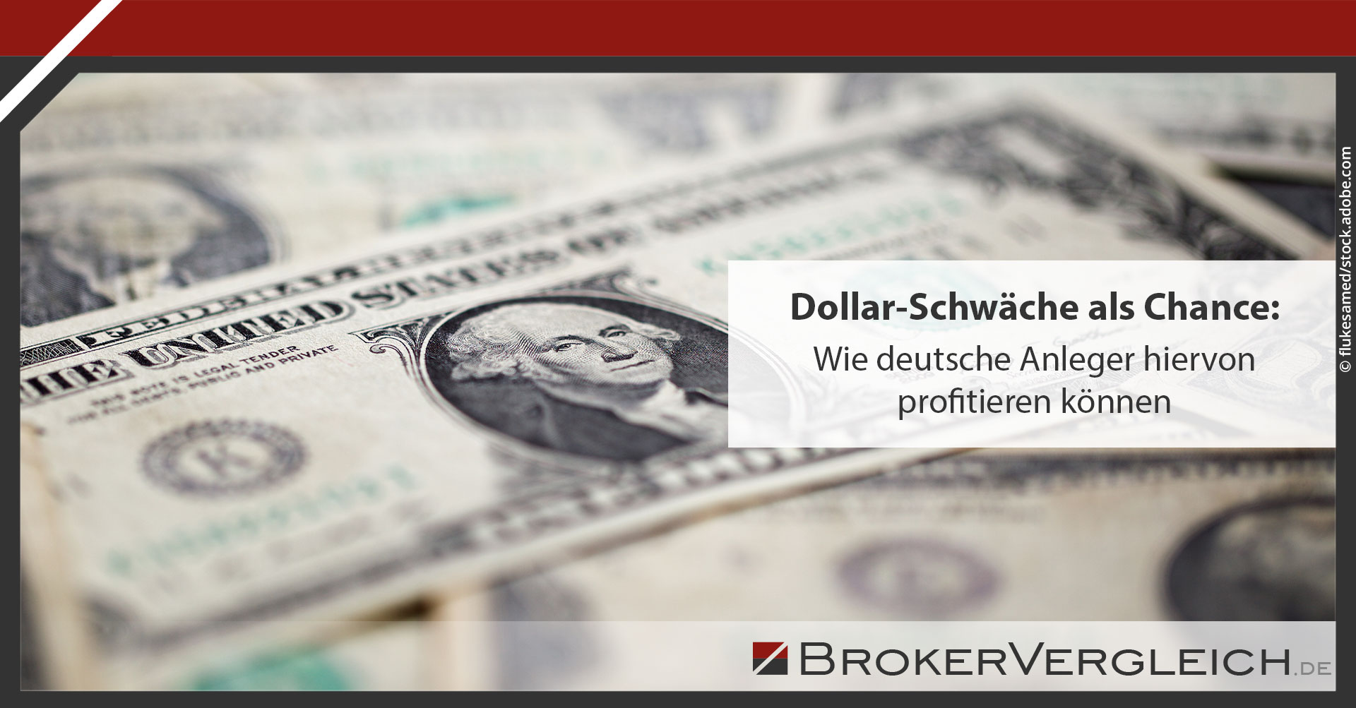 Social Media Grafik zur News Dollar-Schwäche als Chance für Anleger