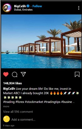 screenshot bigcash instagram